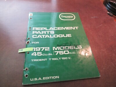 view cover of Parts Manual Book for T150 1972