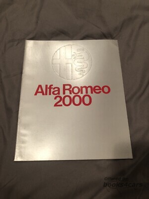 view cover of 1972 Alfa Romeo 2000 Sales Brochure