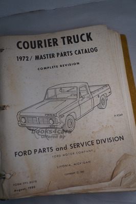 view cover of 1972 Courier P-U Parts Catalog Manual by Ford