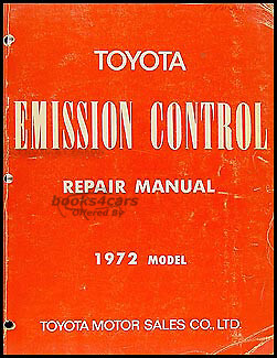 view cover of 1972 Emission Control Repar manual by Toyota