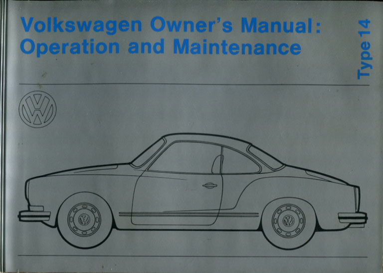 view cover of 1972 Volkswagen Karmann Ghia Owners Manual