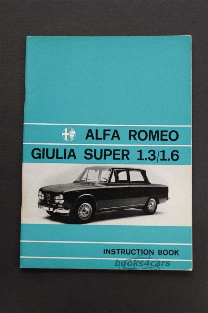 view cover of Giulia Super 1.3 1.6 owners manual by Alfa Romeo sedan