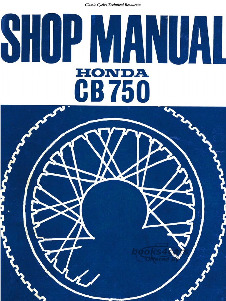 view cover of 1972 Honda CB750 Shop Service Repair Manual - 248 pages