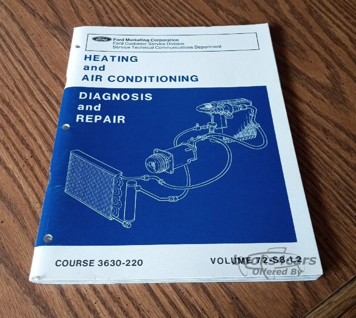 view cover of 1972 Heating AC Training manual, for diagnosis & repair of all Ford systems