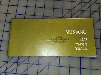 view cover of 1972 Mustang Owners manual by Ford
