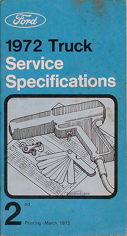 view cover of 1972 Truck Service Specifications Book by Ford
