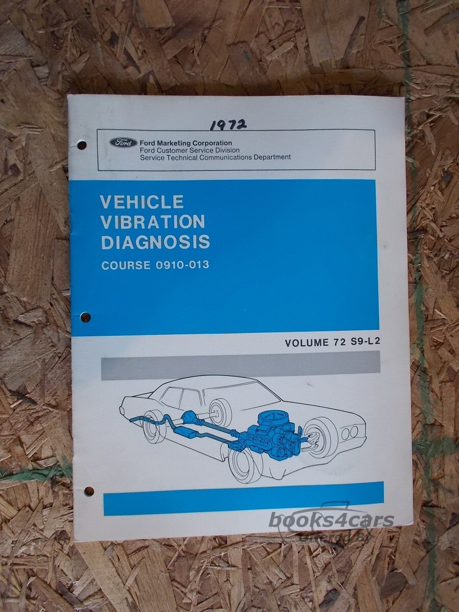 view cover of 1972 Vibration diagnosis handbook for cars by Ford. Course #0910-013