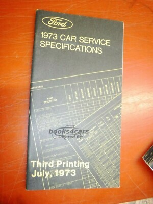 view cover of 1973 Car service specifications by Ford, Lincoln, & Mercury