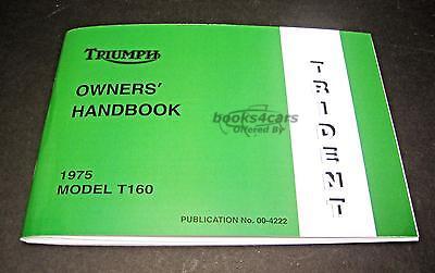 view cover of Owners Manual Handbook for Triumph T160 E-S 1975