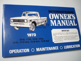 view cover of 1973 1010 to 1310 Pickup Truck Owners Manual by International Harvester