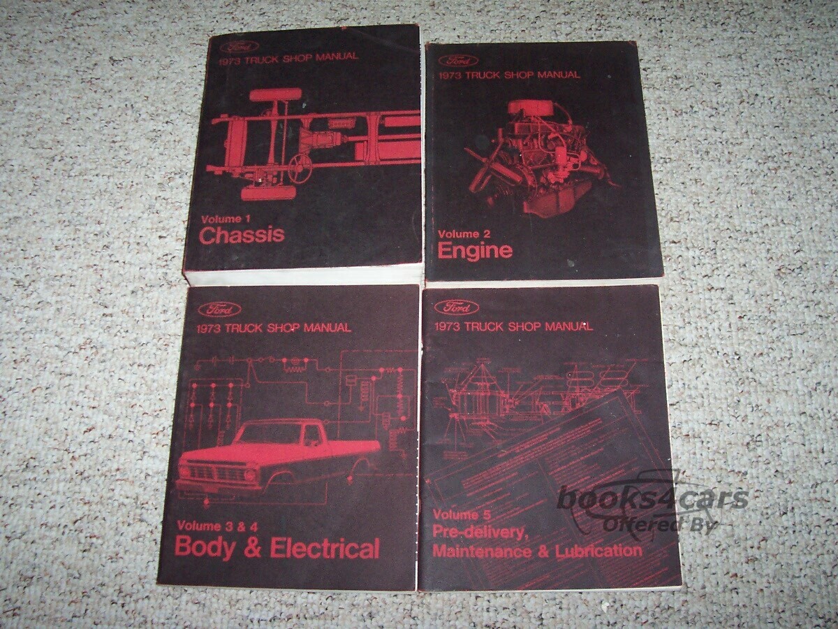 view cover of 1973 5-volume Shop Service Repair Manual set by Ford Truck includes Bronco