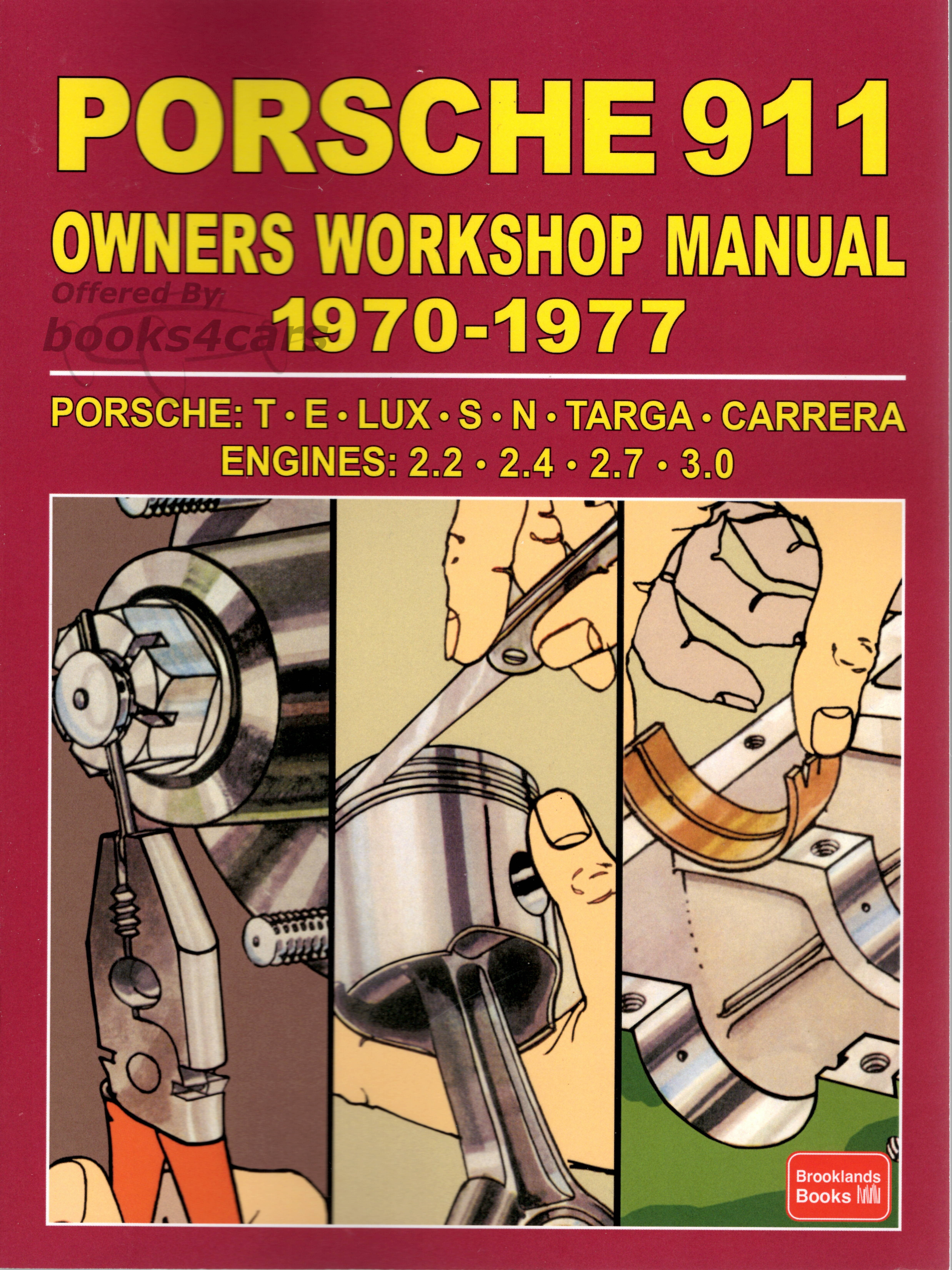 view cover of 1970-1977 Porsche 911 & S & Targa & Carrera Shop Service Repair Manual by Brooklands