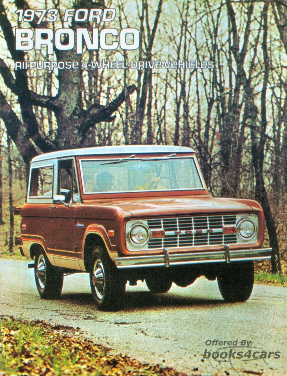 view cover of 1973 Bronco Sales Brochure by Ford