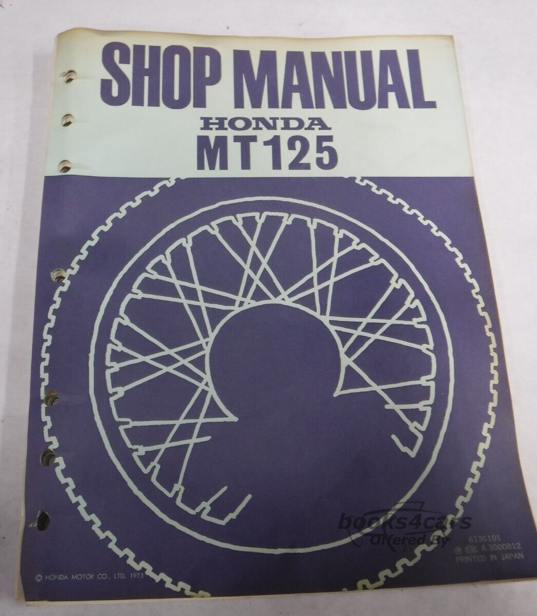 view cover of 1973 MT125 Shop Service Repair Manual by Honda MT 125