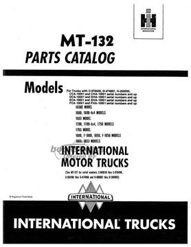 view cover of 1973 MT-132 Parts Catalog Manual by International Loadstar 1600 to 1853