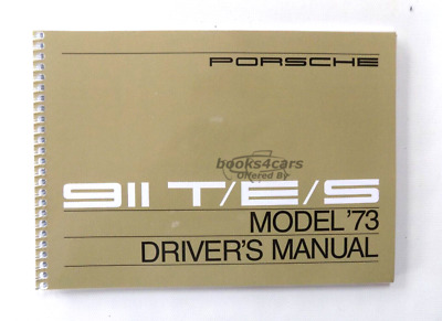 view cover of 1973 911 T E S owners manual by Porsche
