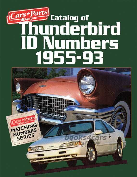 view cover of Catalog of T-Bird ID numbers for the Ford Thunderbird from 1955 to 1993