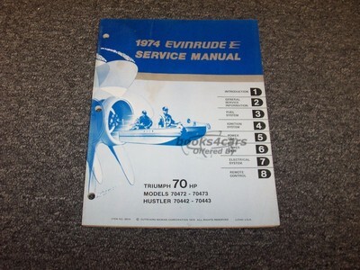 view cover of 1974 Triumph 70 H.P. Service Manual by Evinrude