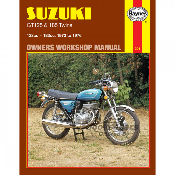 view cover of 1973-1976 Suzuki GT 125 GT185 Twins shop service Repair Manual by Haynes.