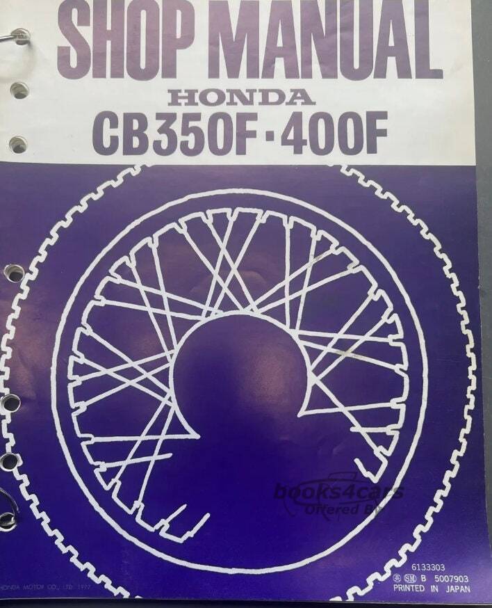 view cover of 1972-1977 CB350F 400F Shop Service Repair Manual by Honda
