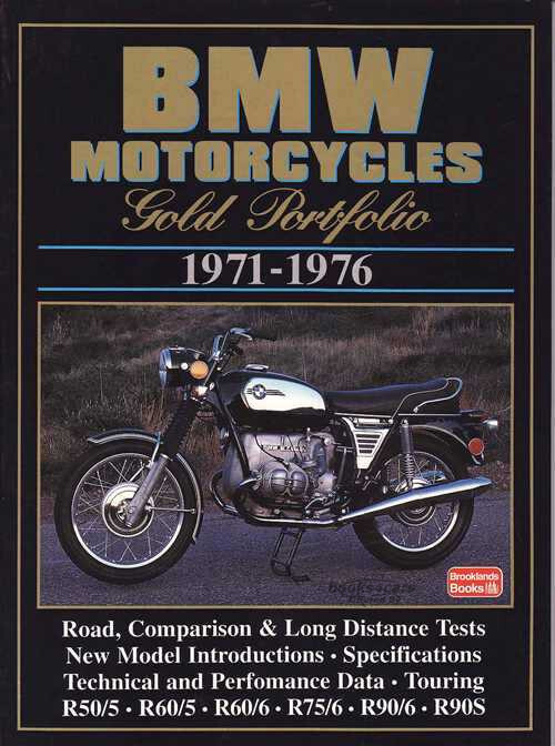view cover of 1971-1976 BMW Motorcycles Gold Portfolio Second book 172 pgs by Brookland R50/5 R60/6 R75/6 R90/6 R90S