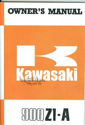 view cover of 1974 Kawasaki 900 Z1-A Owners Instruction Manual Handbook - 68 pages