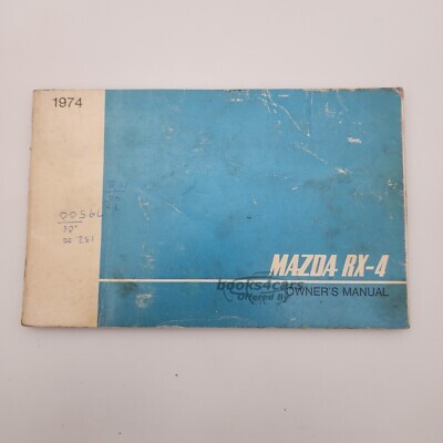 view cover of 1974 RX4 Owners Manual by Mazda for RX-4