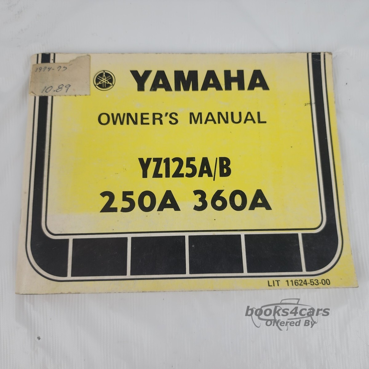 view cover of 1974 Yamaha YZ125B 250A 360A Owners Instruction Manual Handbook