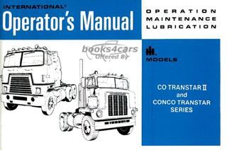 view cover of 1975 CO Transtar & CONOCO Operators owner manual by International
