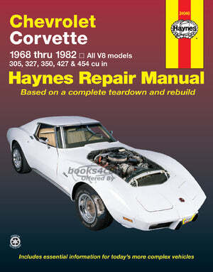 view cover of 1968-1982 Chevrolet Corvette shop service repair manual by Haynes