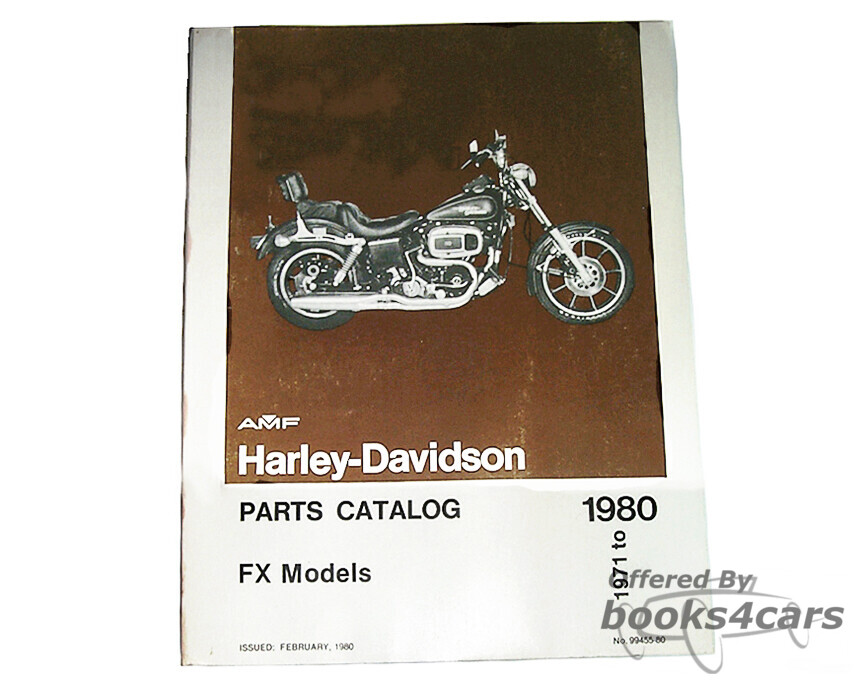 view cover of 1971-1980 FX Shovelhead Parts Manual by Harley Davidson
