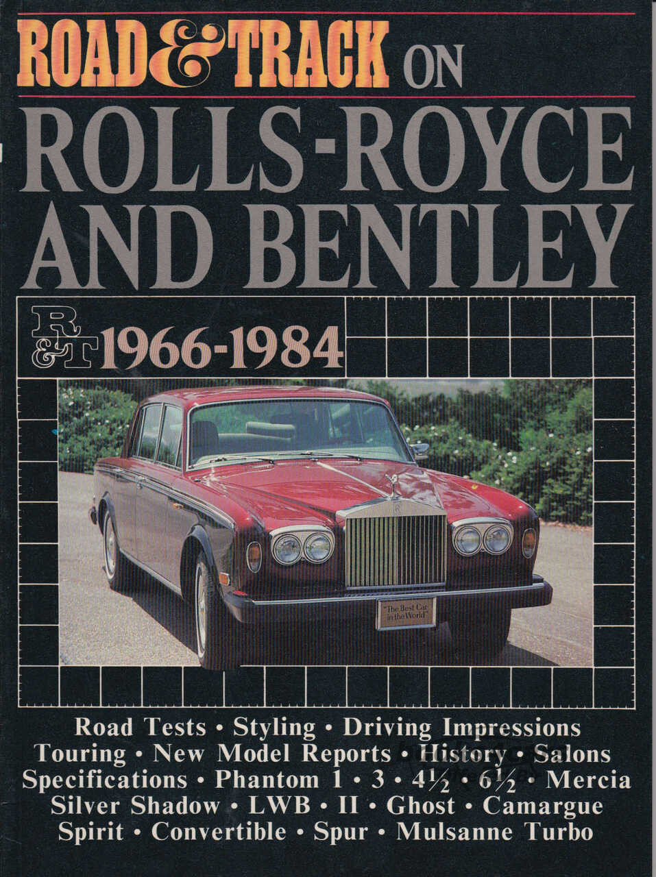 view cover of 1966-1984 Road & Track on Rolls-Royce & Bentley, 96 pgs of articles about Spurs and Spirits, etc.
