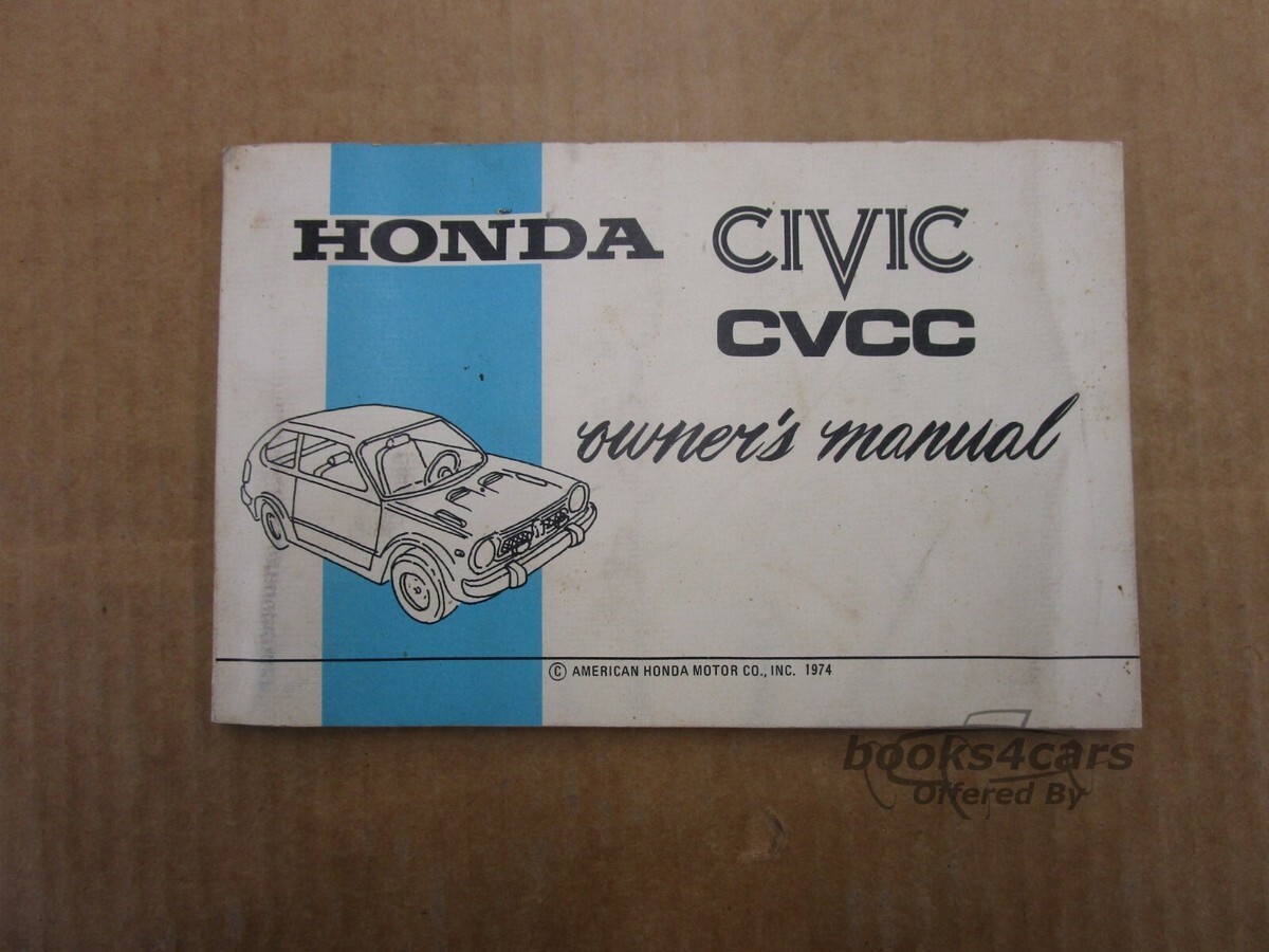 view cover of 1975 Civic CVCC Owner's Manual