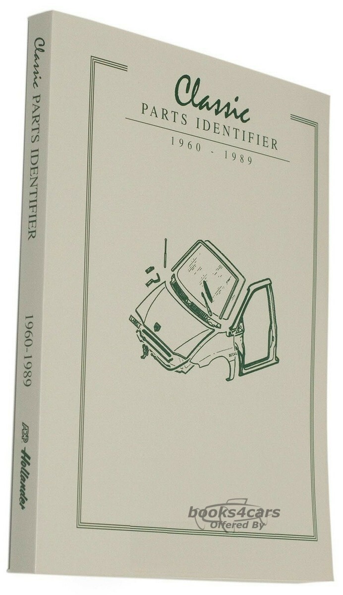 view cover of 1960-1989 Parts Identification Manual for all Domestic Cars