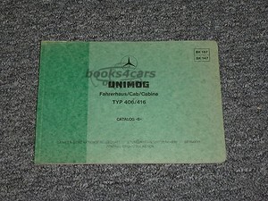 view cover of Mercedes Unimog 406.8 416.8 Spare Parts Picture Catalog Manual