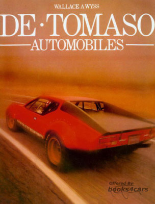 view cover of DeTomaso Automobiles history by Wallace Wyss; 225 pages includes Pantera