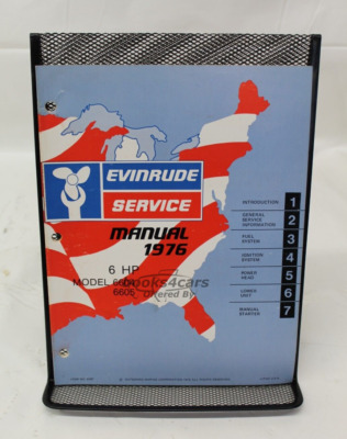 view cover of 1976 6 HP Service Manual by Evinrude (models: 6604, 6605)