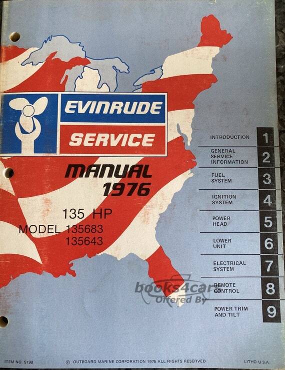 view cover of 1976 135 HP Model: 135683 135643 Service Manual by Evinrude