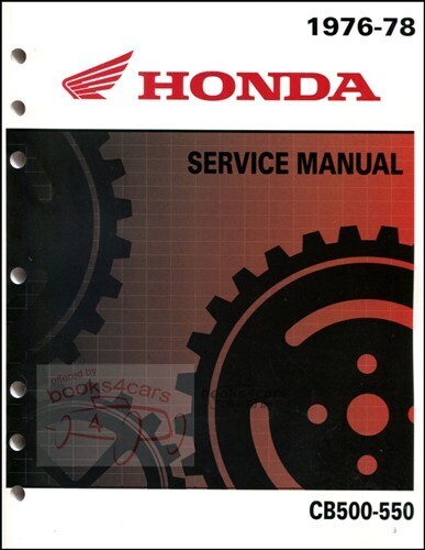 view cover of 1976-1978 CB 500 CB550 shop Service repair Manual by Honda