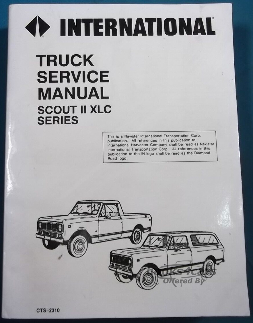 view cover of 1976-1977 CTS-2310 Scout Series Shop Service Repair Manual by International