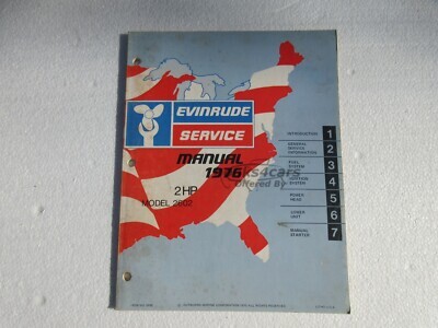 view cover of 1976 2 HP Service Manual by Evinrude (model: 2602)