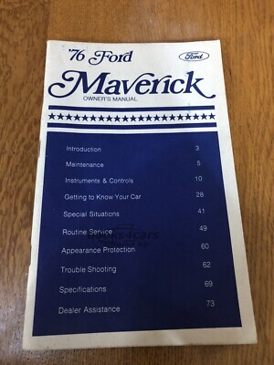 view cover of 1976 Maverick Owners Manual by Ford