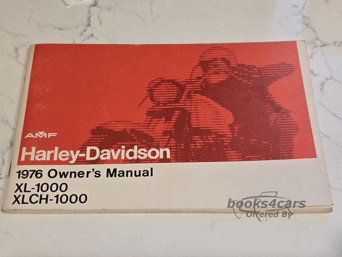 view cover of 1976 XL-1000 XLCH-1000 Sportster Owners Manual by Harley Davidson