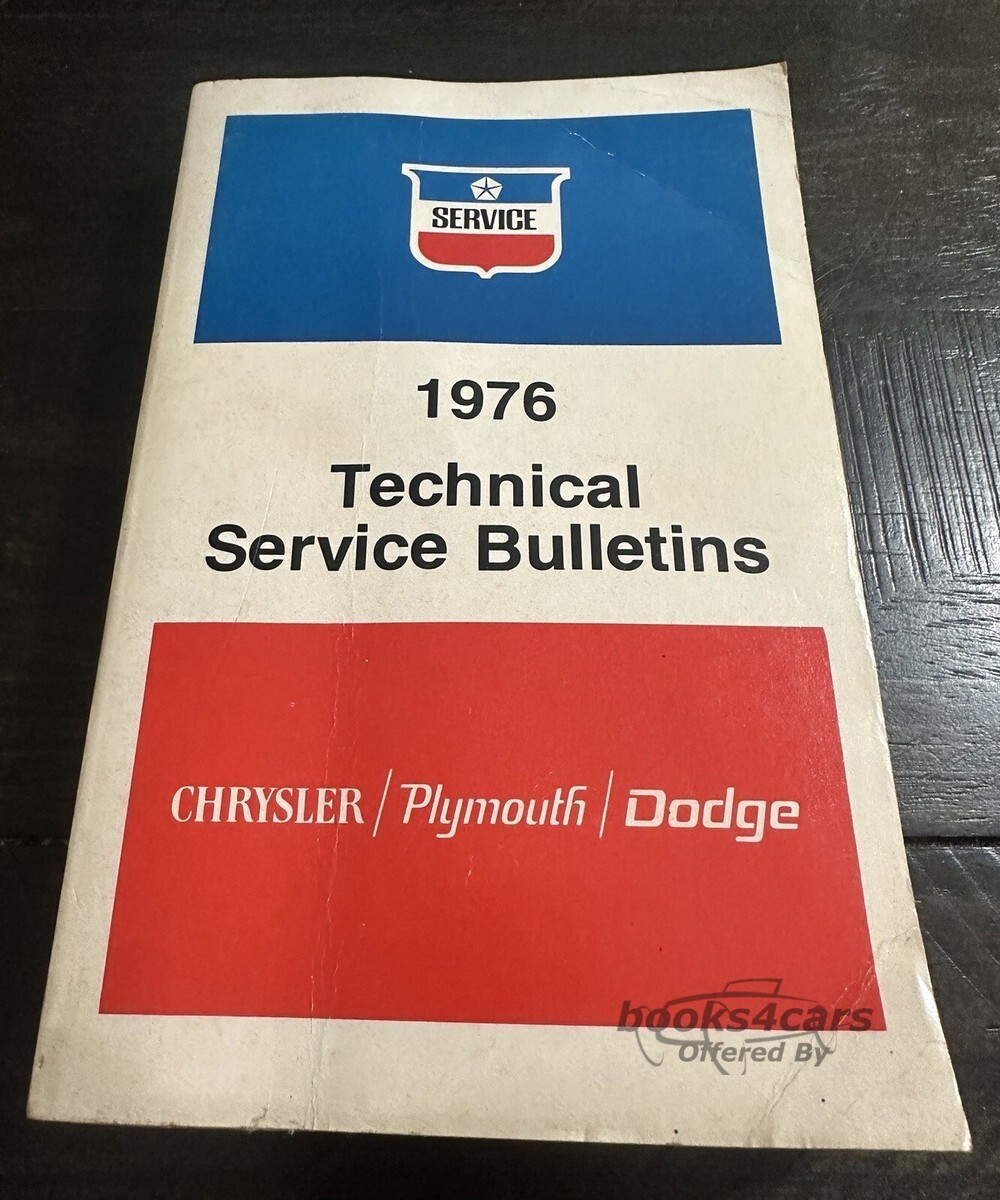 view cover of 1976 Chrysler Plymouth Dodge Technical Service Bulletins