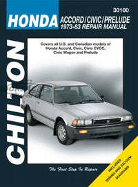 view cover of 1973-1983 Manual for Honda by Chiltons. Includes Accord Civic Civic Wagon CRX & Prelude