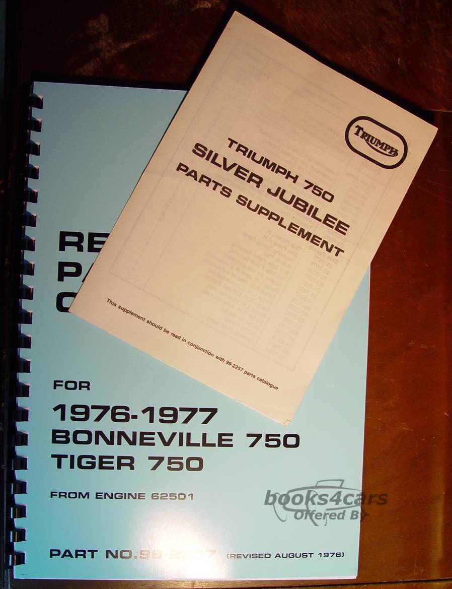 view cover of Silver Jubilee parts supplement by Triumph