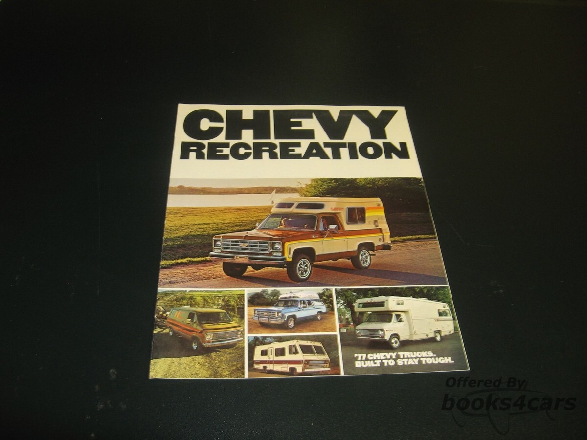 view cover of 1977 Chevrolet Recreational Vehicle RV Sales Brochure by Chevy Trucks
