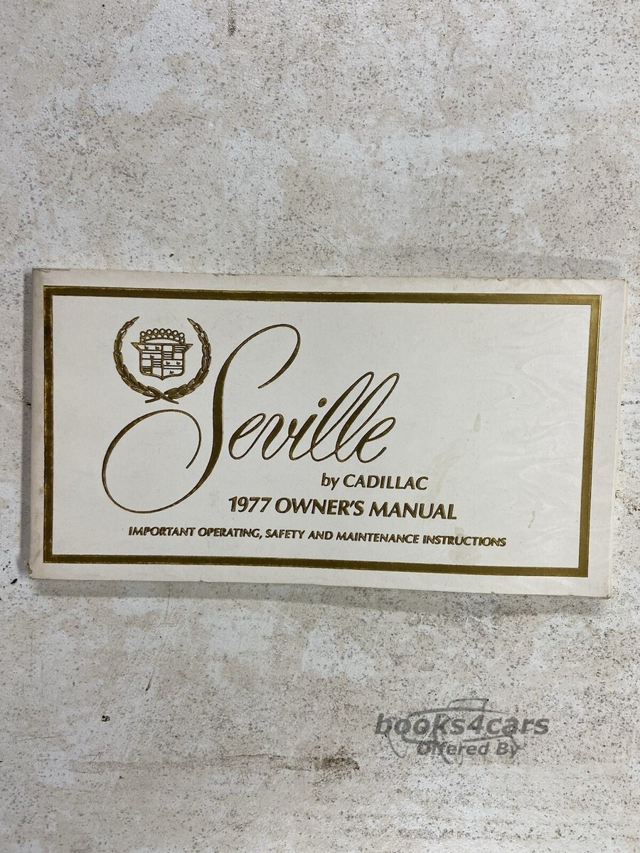 view cover of 1977 Seville Owners Manual by Cadillac