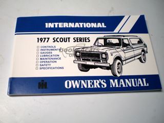 view cover of 1977 Scout Series Owners Operators manual by International
