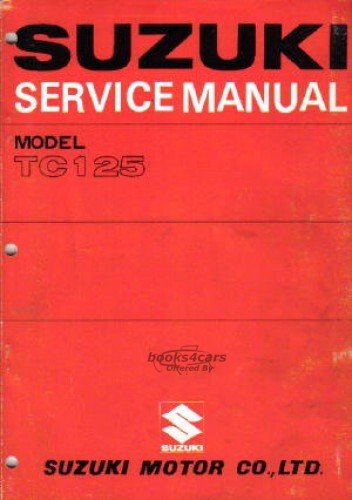 view cover of 1977 TC125 Service Manual by Suzuki for TC 125